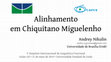 Research paper thumbnail of Alinhamento em Chiquitano Miguelenho