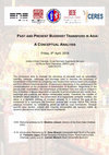 Research paper thumbnail of 2018 Past and Present Buddhist Transfers in Asia: A Conceptual Analysis  (International Workshop, April 6, Institut d'Asie Orientale, École Normale Supérieure de Lyon).