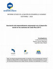 Research paper thumbnail of Asociación del emprendimiento empresarial con el desarrollo social en los Cantones de Costa Rica