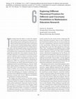 Research paper thumbnail of Exploring Different Theoretical Frontiers for Different (and Uncertain) Possibilities in Mathematics Education Research [Book Chapter]