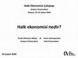 Research paper thumbnail of Halk ekonomisi nedir?