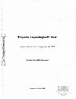 Research paper thumbnail of Proyecto Arqueologico El Baúl Informe Final de la Temporada 1998