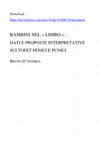 Research paper thumbnail of Bambini nel « limbo ». Dati e proposte interpretative sui tofet fenici e punici (full text)