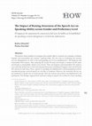 Research paper thumbnail of The Impact of Raising Awareness of the Speech Act On Speaking Ability across Gender and Proficiency Level