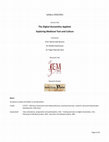 Research paper thumbnail of The Digital Humanities Applied: Exploring Medieval Text and Culture