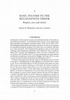 Research paper thumbnail of Basic Income in the Recognition Order: Respect, Care, and Esteem