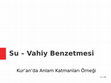 Research paper thumbnail of Su -Vahiy Benzetmesi Kur'an'da Anlam Katmanları Örneği