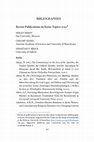 Research paper thumbnail of Minov, S., Kessel, G., and Brock, S.P., “Recent Publications on Syriac Topics: 2020,” Hugoye: Journal of Syriac Studies 24:1 (2021), 217-298.