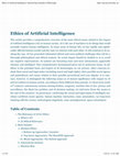 Research paper thumbnail of Ethics of Artificial Intelligence