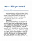 Research paper thumbnail of Howard Philips Lovecraft -Chemarea lui Cthulhu