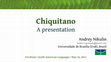 Research paper thumbnail of Chiquitano: a presentation