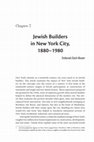 Research paper thumbnail of Jewish Builders in New York City, 1880-1980