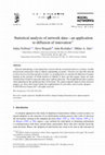 Research paper thumbnail of Statistical analysis of network data—an application to diffusion of innovation