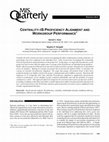 Research paper thumbnail of Centrality-Is Proficiency Alignment and Workgroup Performance