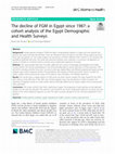 Research paper thumbnail of The decline of FGM in Egypt since 1987: a cohort analysis of the Egypt Demographic and Health Surveys