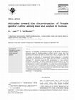 Research paper thumbnail of Attitudes toward the discontinuation of female genital cutting among men and women in Guinea