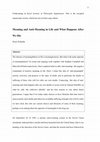 Research paper thumbnail of Meaning and Anti-Meaning in Life and What Happens After We Die