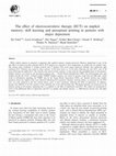 Research paper thumbnail of The e ect of electroconvulsive therapy ( ECT ) on implicit memory : skill learning and perceptual priming in patients with major depression