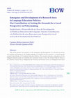 Research paper thumbnail of Emergence and Development of a Research Area in Language Education Policies: Our Contribution to Setting the Grounds for a Local Perspective on Policymaking