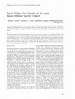 Research paper thumbnail of Rural Malta : first results of the joint Belgo-Maltese survey project