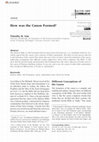 Research paper thumbnail of How was the Canon Formed