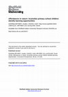 Research paper thumbnail of Affordances in nature: Australian primary school children identify learning opportunities