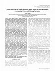 Research paper thumbnail of Fiscal Deficit of the Public Sector in India: Issues on Data Reliability, Accounting Flaws and Missing Variables