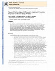 Research paper thumbnail of Research Partnerships with Schools to Implement Prevention Programs for Mexican Origin Families