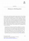 Research paper thumbnail of Multispecies Multilingualism