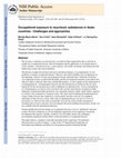 Research paper thumbnail of Occupational exposure to neurotoxic substances in Asian countries – Challenges and approaches