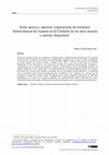 Research paper thumbnail of Entre apuros y placeres: experiencias de iniciación (hetero)sexual de mujeres en la Córdoba de los años sesenta y setenta (Argentina)