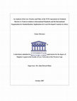 Research paper thumbnail of An analysis of the law, practice and policy of the WTO agreement on technical barriers to trade in relation to international standards and the international organization for standardization: implications for least developed countries in Africa