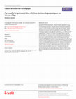 Research paper thumbnail of Parentalité et pérennité des relations intimes hypogamiques en termes d’âge