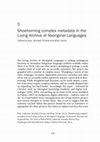 Research paper thumbnail of Shoehorning complex metadata in the Living Archive of Aboriginal Languages