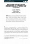 Research paper thumbnail of Institutionalizing Participatory Democracy and the Emergence of an Epistemic Community in Spanish Local Government