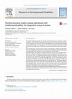 Research paper thumbnail of Disabilities orking memory studies among individuals with ntellectual disability : An integrative research review