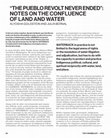 Research paper thumbnail of “‘The Pueblo Revolt Never Ended’: Notes on the Confluence of Land and Water” / by Alyosha Goldstein and Julia Bernal