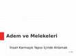 Research paper thumbnail of Adem ve Melekeleri