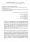 Research paper thumbnail of Cidades sustentáveis para a água: as políticas públicas de retificação e saneamento do canal da Providência, em Belém (Pará-Brasil)