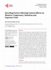 Research paper thumbnail of Encoding Factors Affecting Context Effects on Memory: Congruency, Attention and Exposure Time