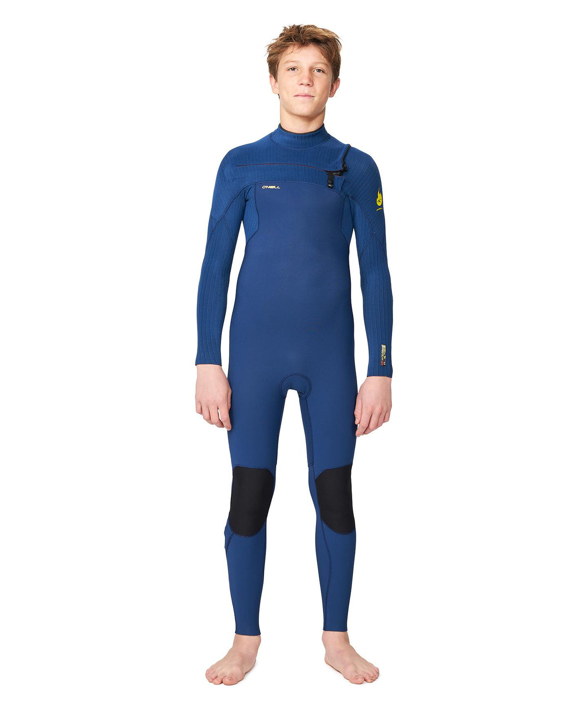 Boy's HyperFire 3/2mm Steamer Chest Zip Wetsuit - Navy