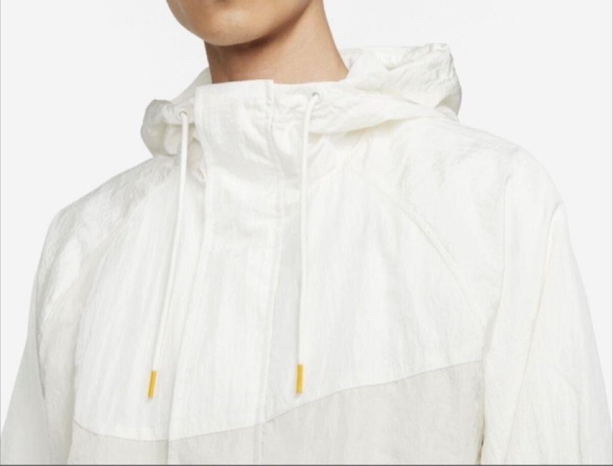 新品 正規品 2XL ナイキ メンズ ウーブンフルジップパーカー ビックスウォッシュ NIKE オフホワイト SWOOSH ナイロン