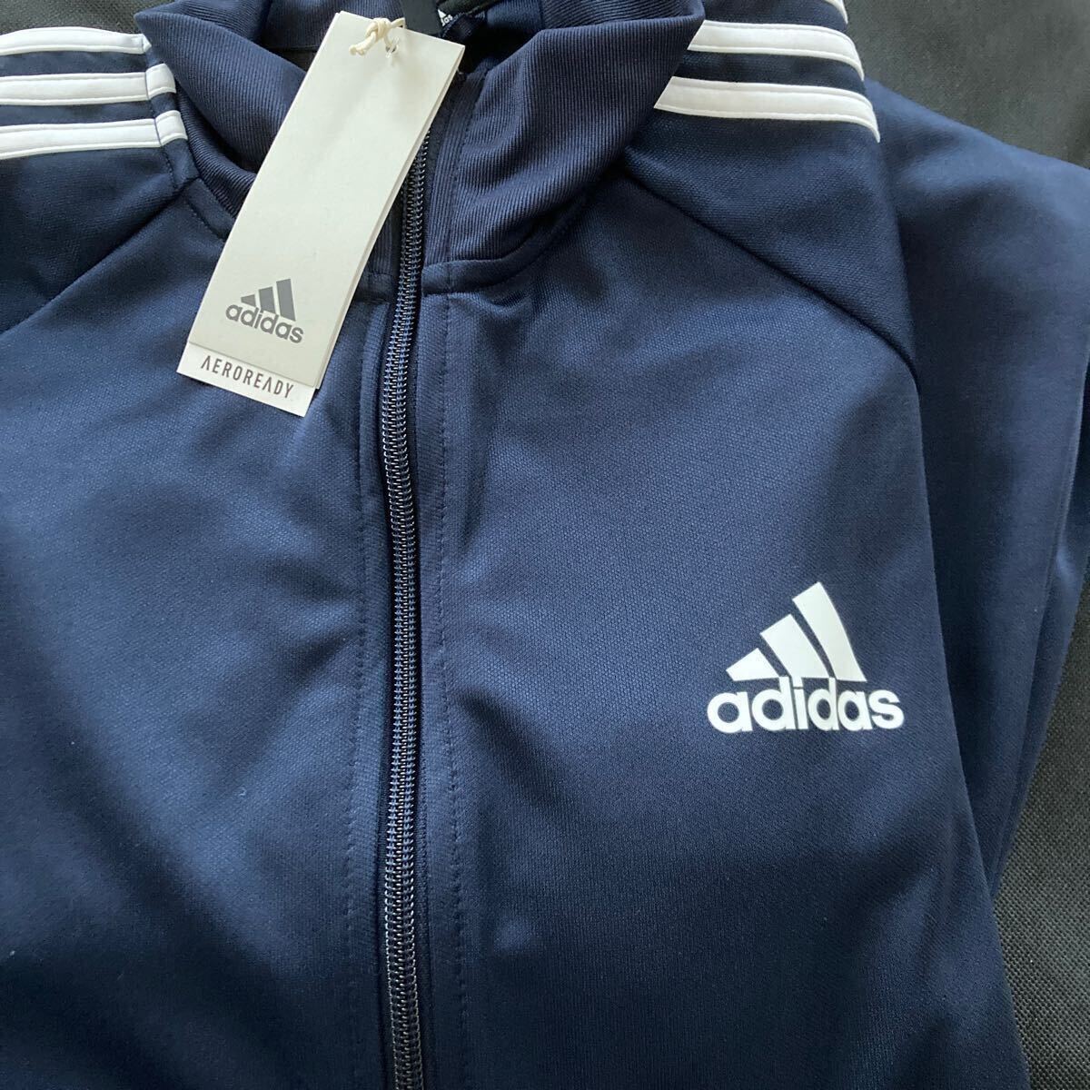 送料込み 新品 adidas アディダス ジャージ トラックスーツ 上下セット セットアップ XO 2XL ネイビー 定価税込7,689円