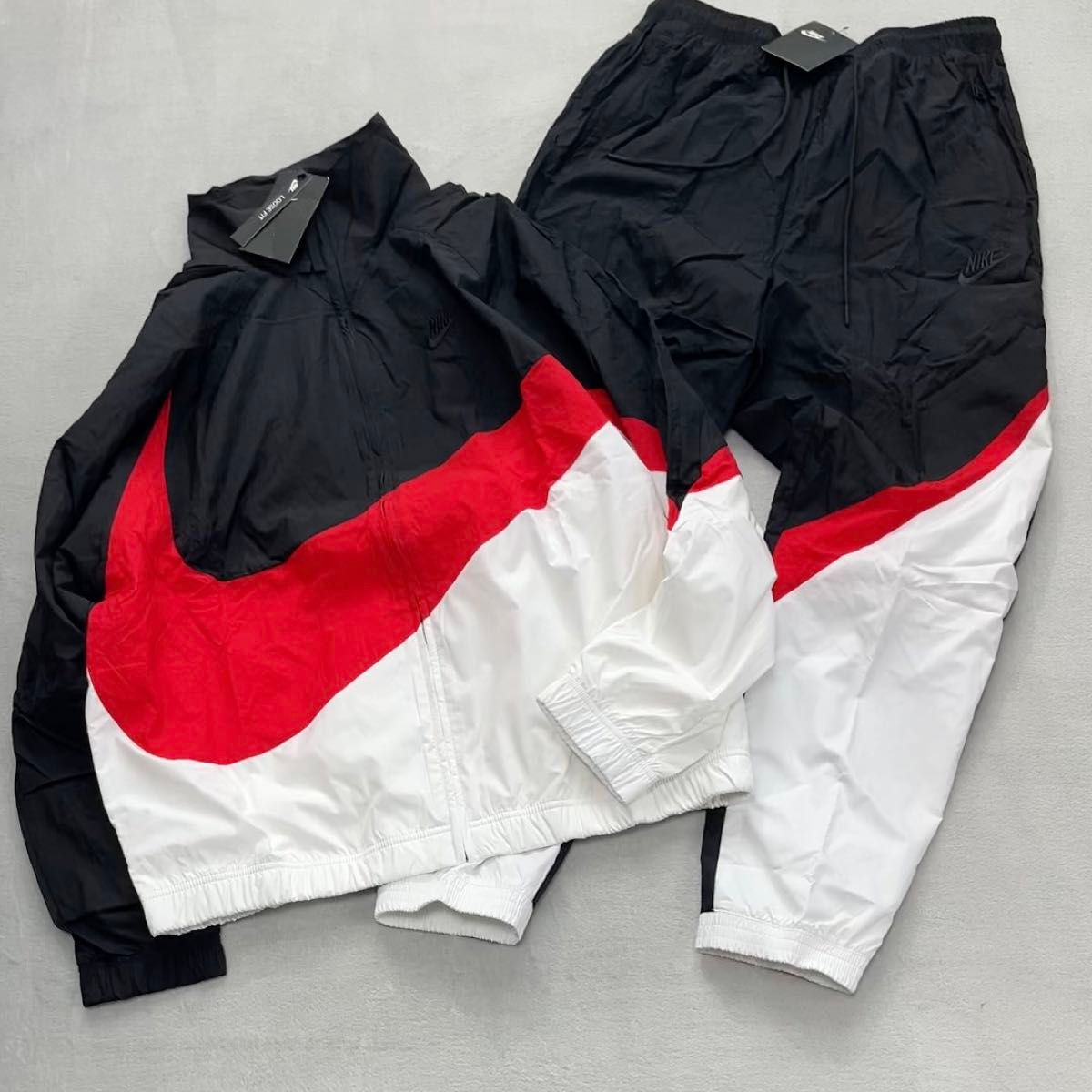 NIKE BIG SWOOSH セットアップ 上下セット ビッグスウッシュ ナイロンジャケット ナイロンパンツ ナイキ XL/L