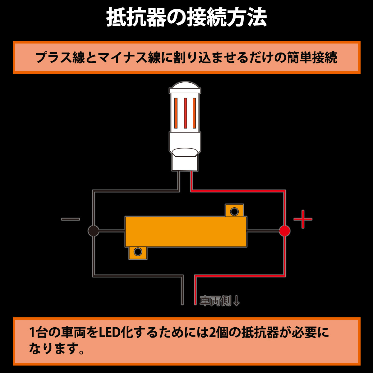 1】 エスクァイア 80系 前期 後期 LED ウィンカー バルブ T20 144LED ハイフラ防止 4個セット アルミ抵抗器セット