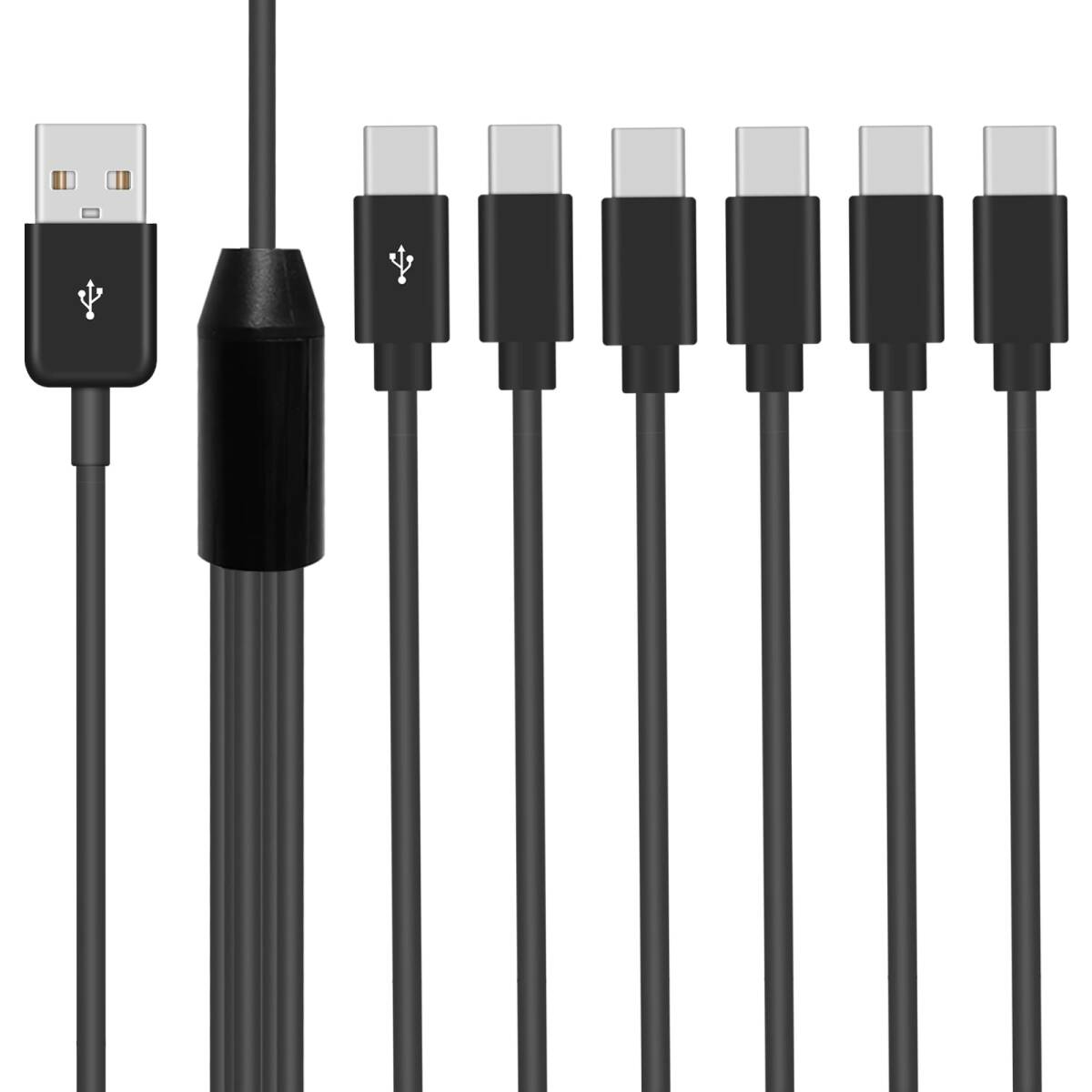 【特価商品】ケーブル、6 In 1 USB USB Type C ケーブル 、3A 急速充電 C 六股 Type C USB-C 