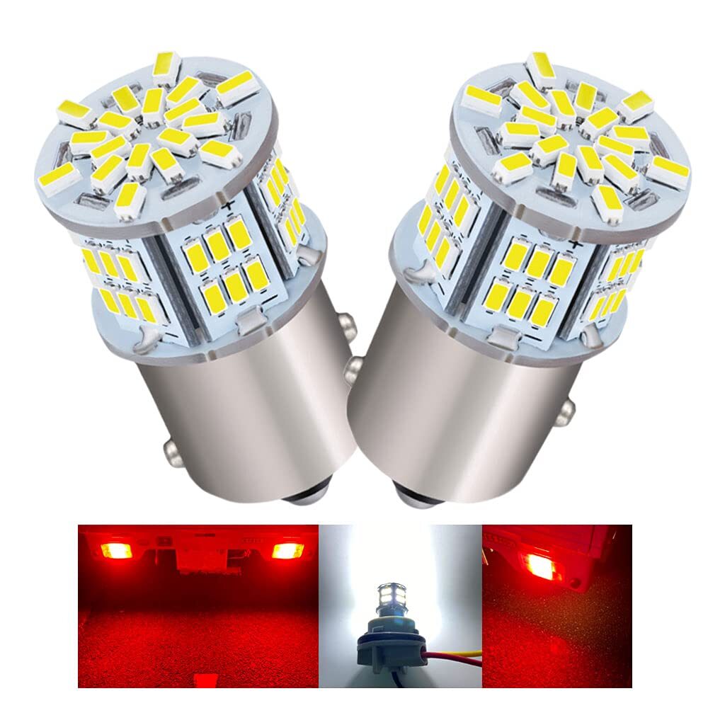 【売り切り商品】ダブル 超高輝度 LEDバルブ 1157 54LED ブレーキランプ G18 テールランプ 12V S25 24V