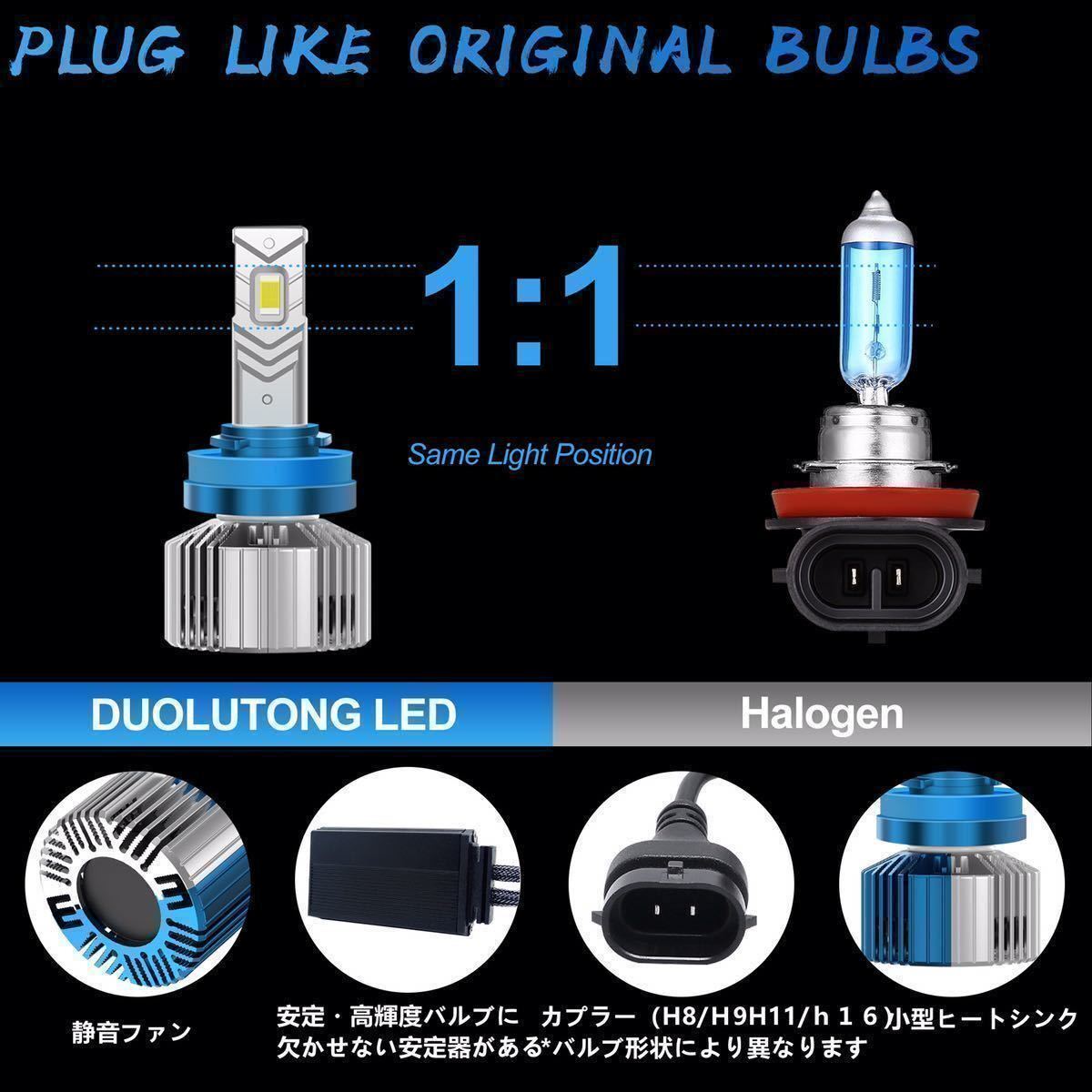 LEDヘッドライト フォグランプ 新基準車検対応 H4/H1/H3/H7/H8/H9/H10/H11/H16/HB3/HB4 爆光バルブ