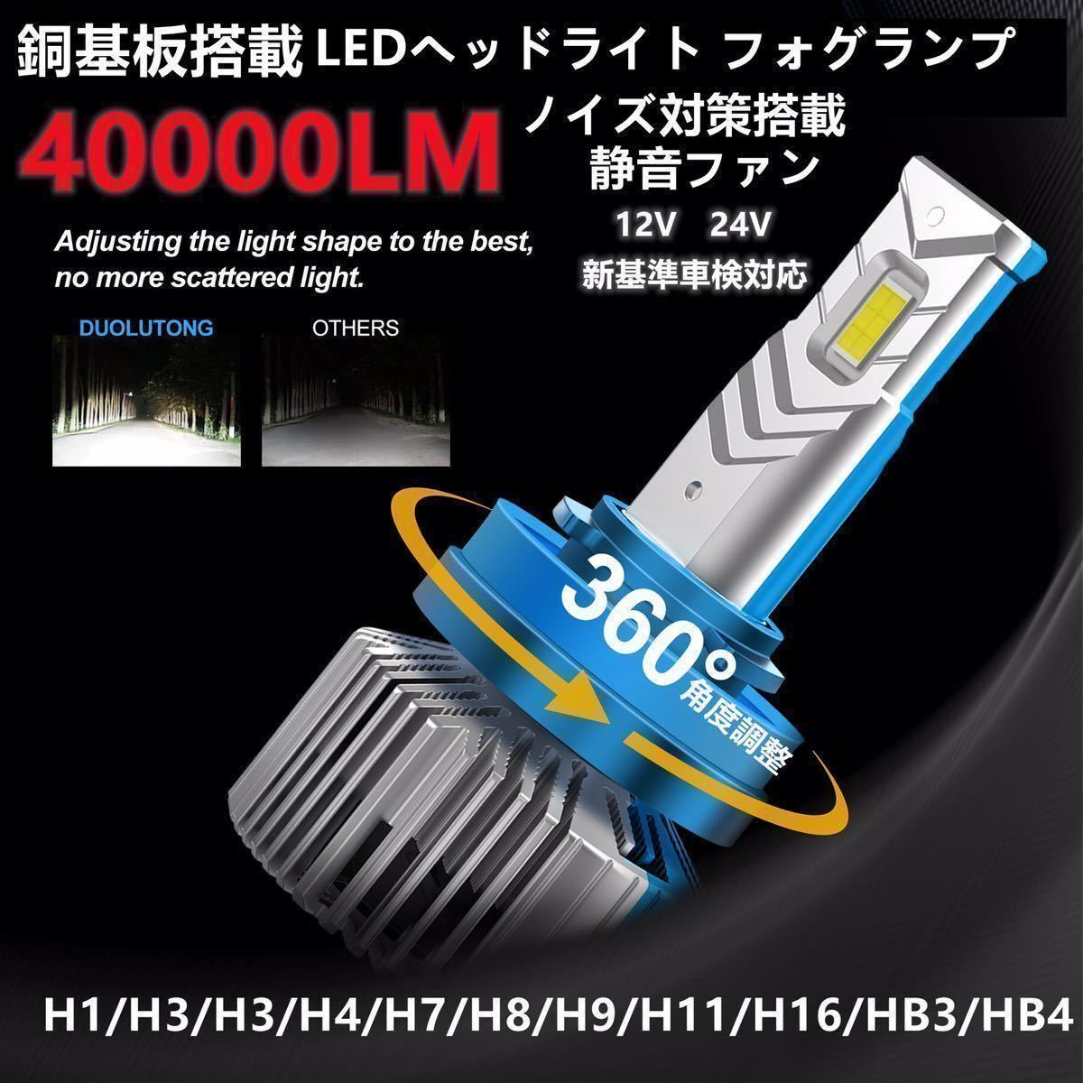 LEDヘッドライト フォグランプ 新基準車検対応 H4/H1/H3/H7/H8/H9/H10/H11/H16/HB3/HB4 爆光バルブ