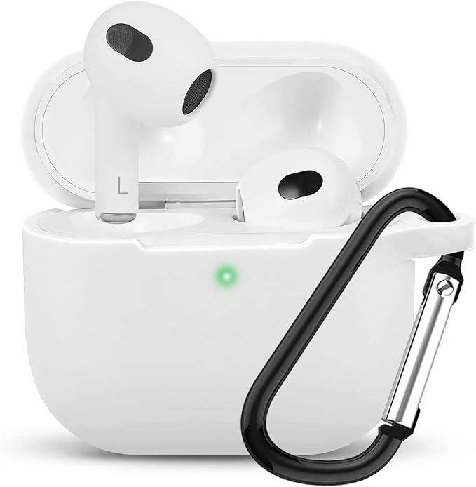 AirPods 3 専用 ケース 第3世代 シリコン LED可視 白